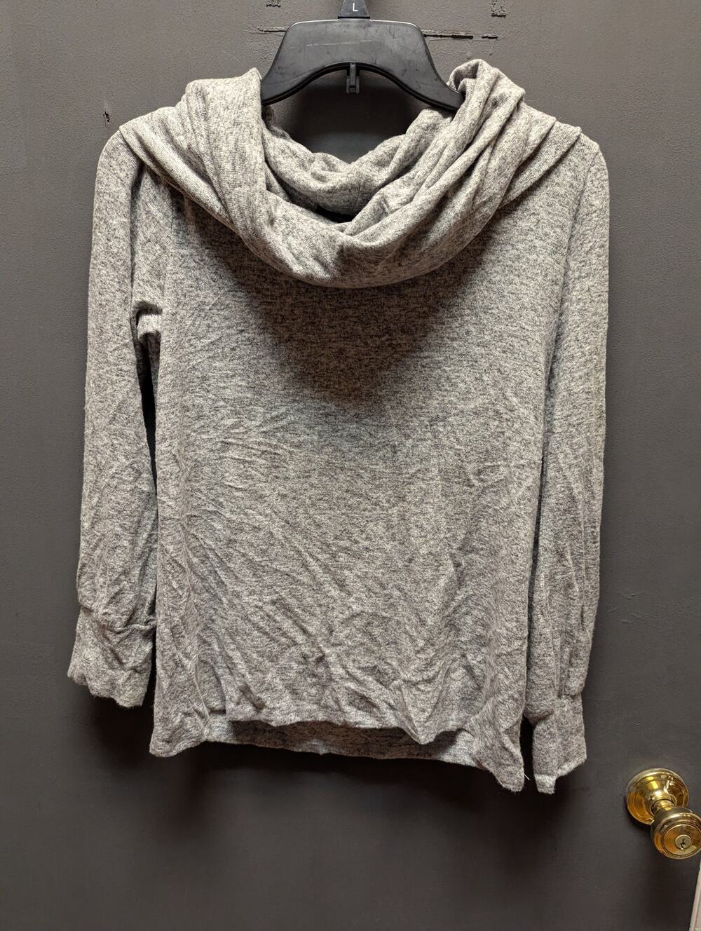 Gibson Gray Cowl Neck Long Sleeve Top Size XS NWT